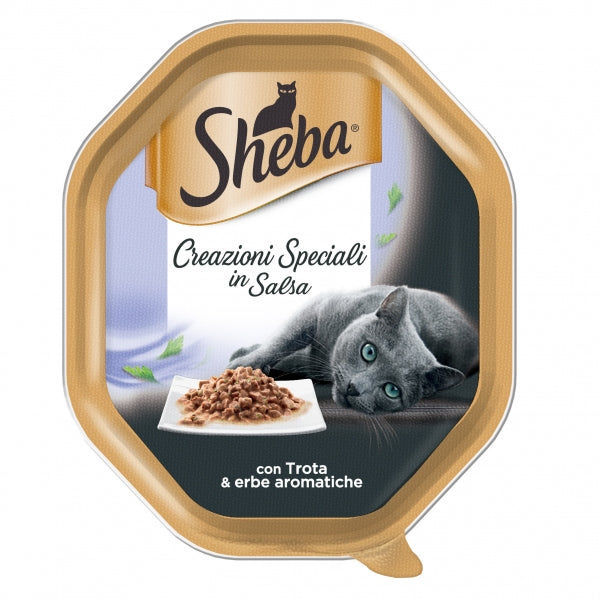 SHEBA CREAZIONI SPECIALI IN SALSA TROTA & VERDURE 85 GR.