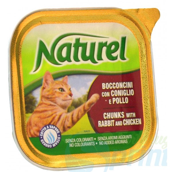 NATUREL CAT BOCCONCINI CONIGLIO & POLLO 100 GR.