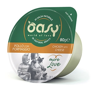 OASY MORE LOVE SALSA NATURALE POLLO CON FORMAGGIO 70 GR.