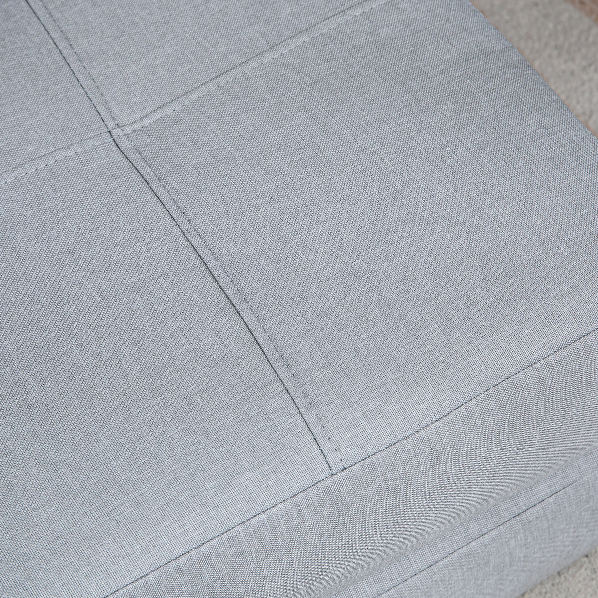 Chauffeuse canapé-lit convertible fauteuil 1 place avec 1 coussin déhoussable, tissu gris clair-8