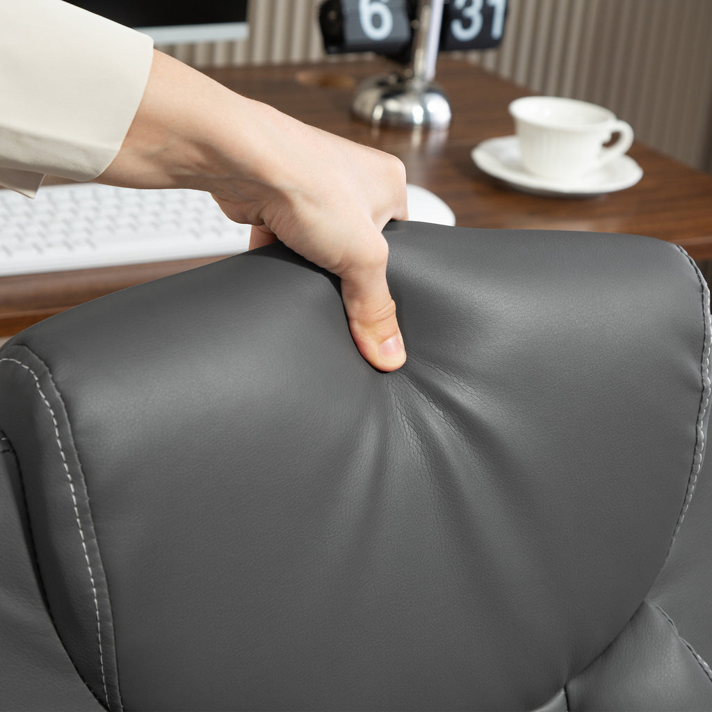 Fauteuil de bureau, chaise bureau ergonomique avec accoudoirs relevables, hauteur réglable, fonction de bascule, gris-8