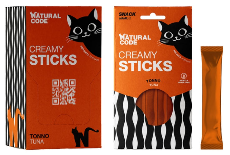 NATURAL CODE CREAMY STICKS TONNO 4 x 14 GR.