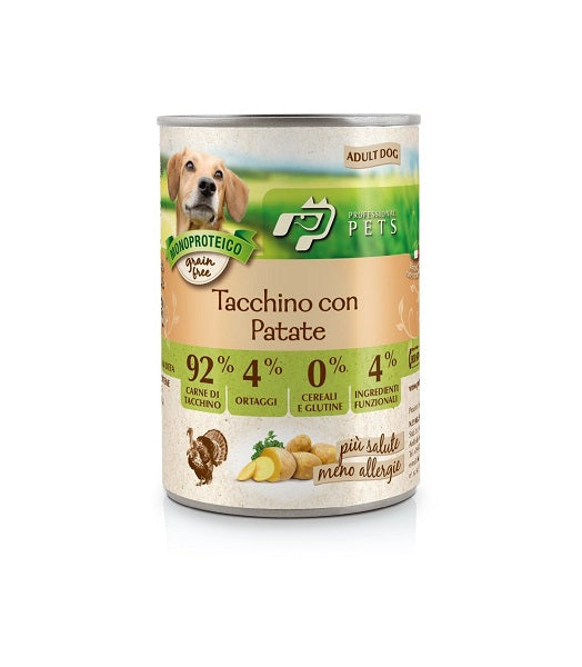 PROFESSIONAL PETS DOG TACCHINO CON PATATE 400 GR.