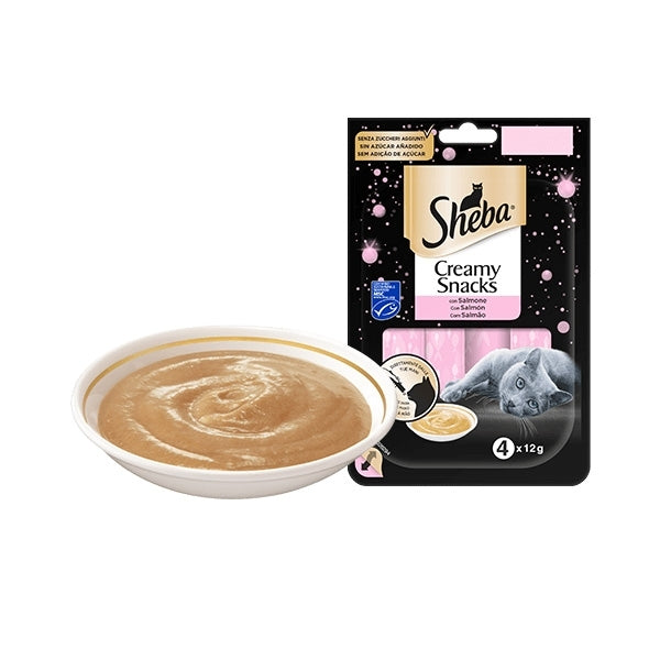 SHEBA CREAMY SNACK SALMONE 4 x 12 GR.