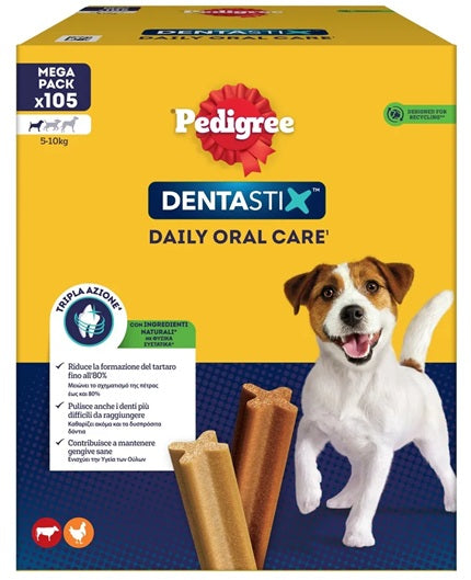 PEDIGREE DENTASTIX TG. S (5-10 KG.) MULTIPACK 105 PZ.