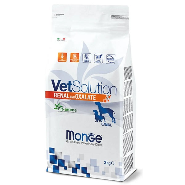 MONGE VETSOLUTION DOG RENAL & OXALATE 2 KG.