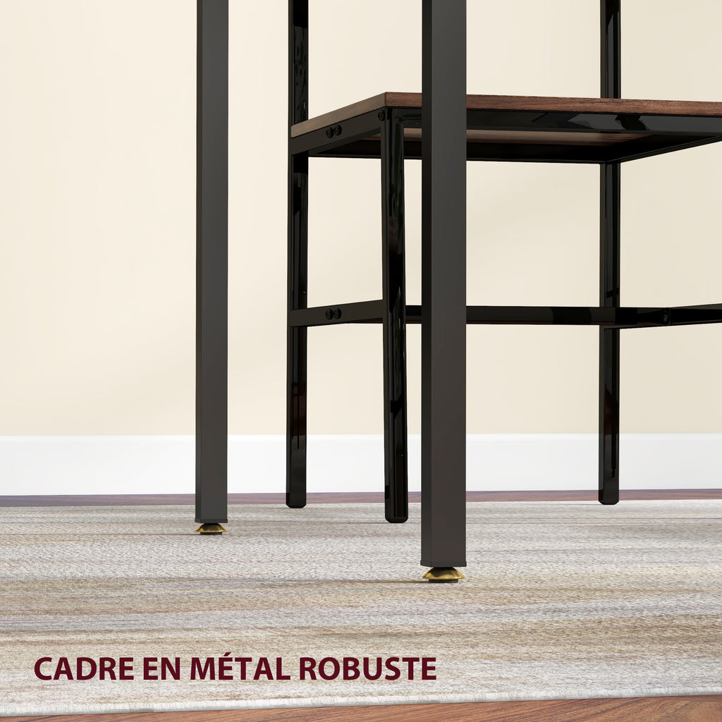 Table de salle à manger avec 2 rabats style industriel, extensible, table à abattant pour 2-4 personnes-5