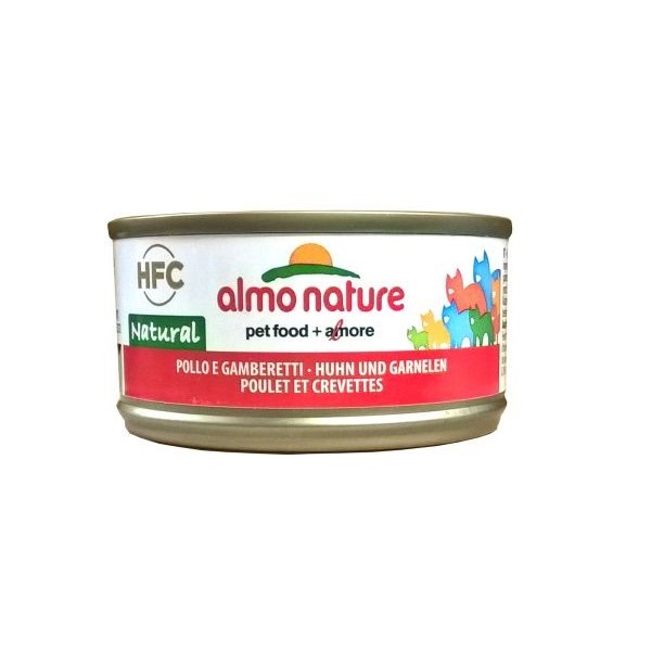 ALMO NATURE CAT HFC NATURAL POLLO & GAMBERETTI 70 GR.
