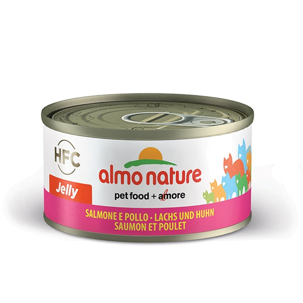 ALMO NATURE CAT HFC JELLY SALMONE & POLLO 70 GR.