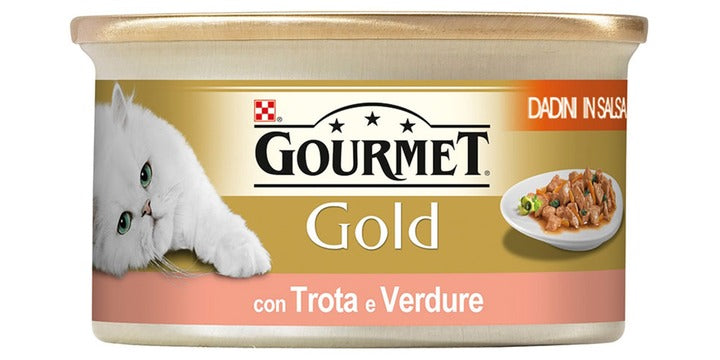GOURMET GOLD DADINI IN SALSA CON TROTA & VERDURE 85 GR.
