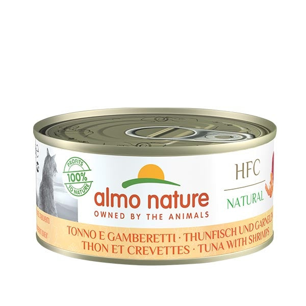 ALMO NATURE CAT HFC NATURAL TONNO & GAMBERETTI 150 GR.