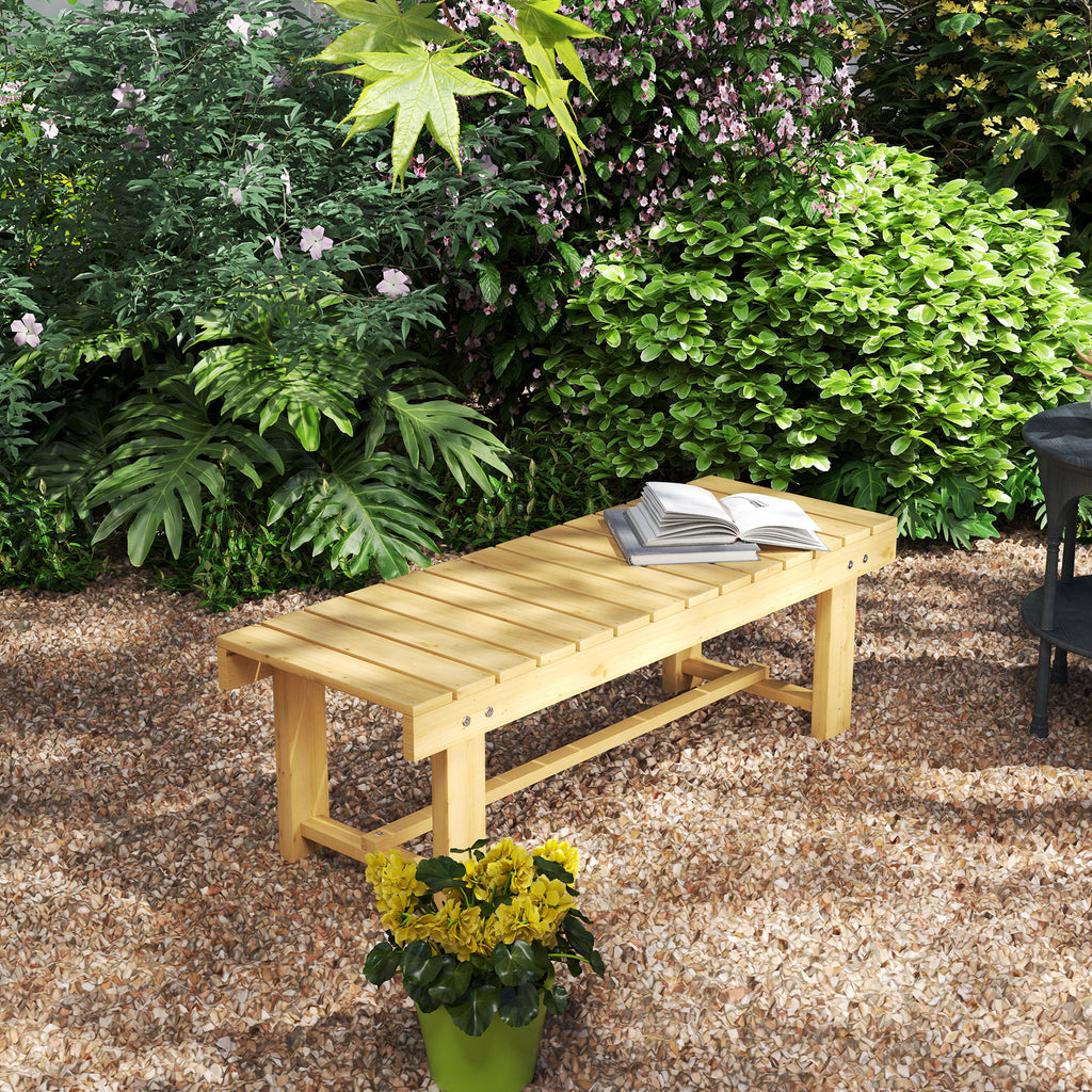 Banc de Jardin 2 Places Style Rural Chic Assise à Lattes dim. 110L x 38l x 35H cm Bois de Sapin pré-huilé-9