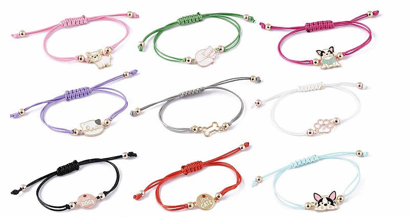 BRACCIALETTO IN CORDA COLORATA "PET FRIENDS"