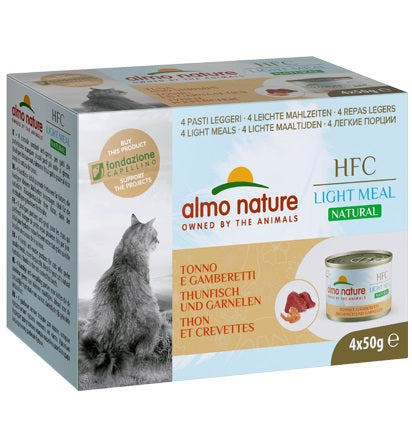 ALMO NATURE CAT HFC NATURAL LIGHT MEAL TONNO & GAMBERETTI (4 x 50 GR.)