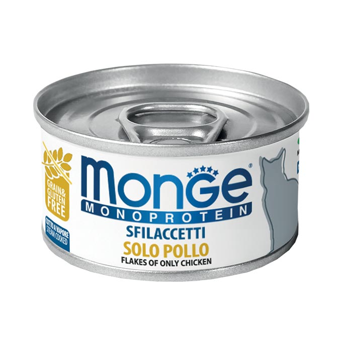 MONGE MONOPROTEIN SFILACCETTI SOLO POLLO 80 GR.