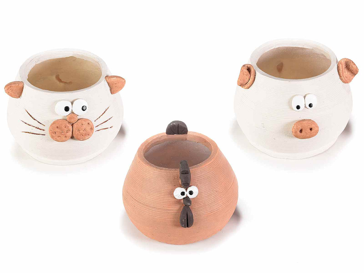 VASO AD ANIMALETTO IN RESINA COLORATA