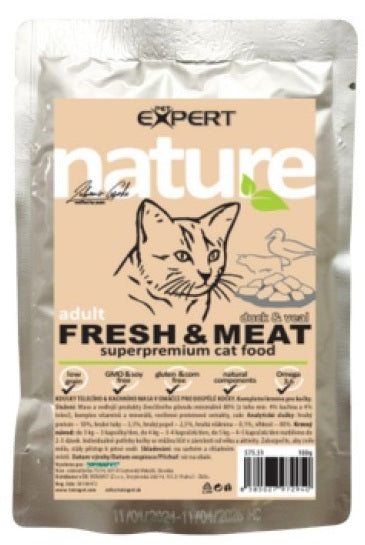 PET EXPERT NATURE CAT ADULT MANZO & ANATRA 100 GR.