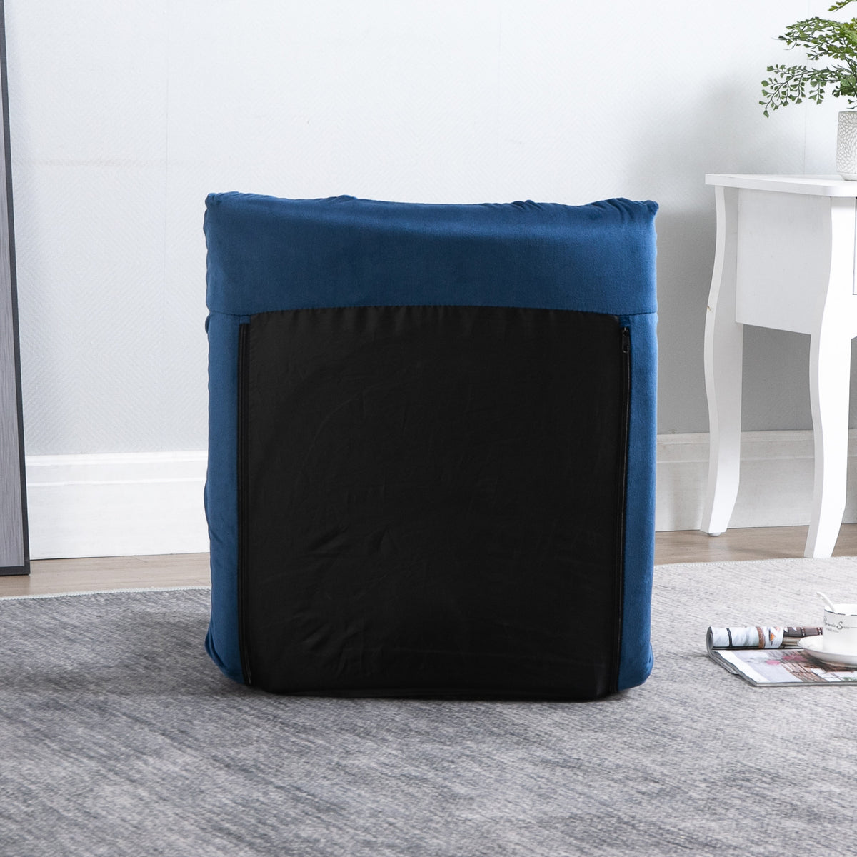 Fauteuil Convertible Fauteuil Paresseux Grand Confort Inclinaison Dossier Multipositions 90°-180° Bleu Roi-8