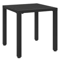 Table de jardin carrée, table de terrasse, cadre en métal, intérieur et extérieur, pour balcon, porche, patio, noir-0
