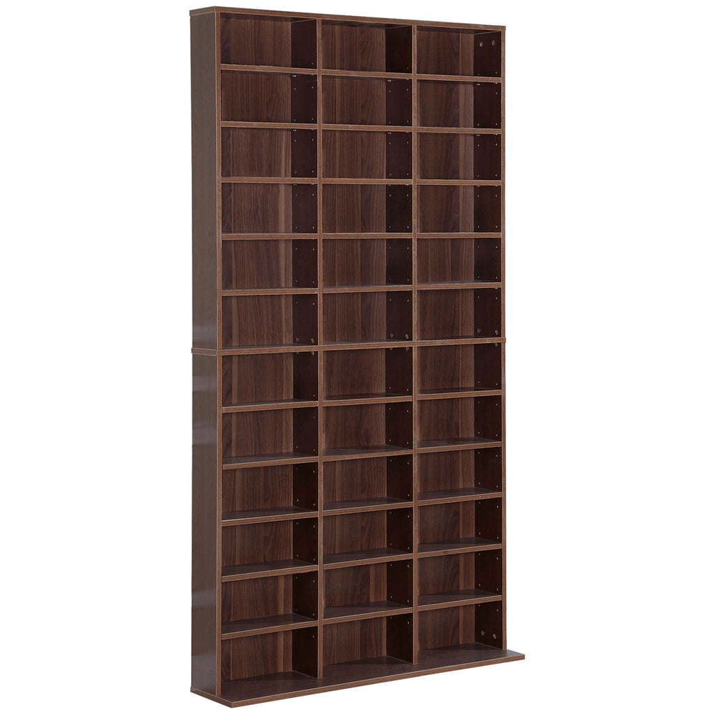 Rangements pour CD et DVD, étagère rangement, capacity max. 1116 CD/528 DVD, 36 compartiments et étagères réglables-0