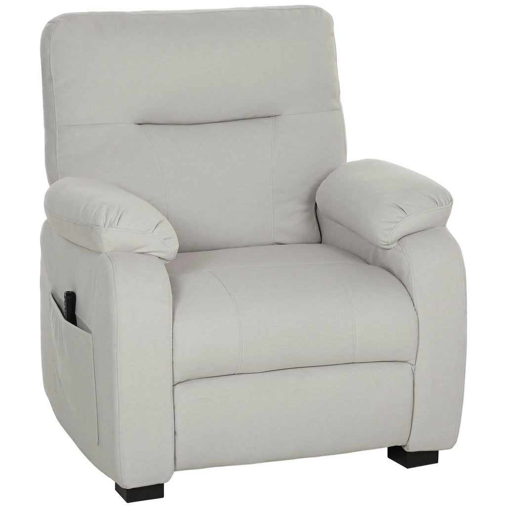 Fauteuil relax électrique fauteuil inclinable port USB repose-pieds poches latérales télécommande 96x90x103cm crème-0