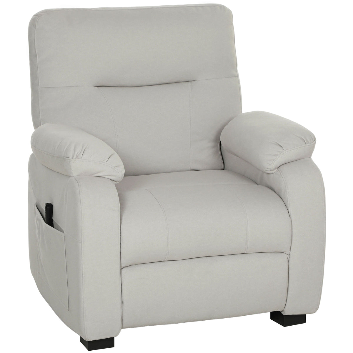 Fauteuil relax électrique fauteuil inclinable port USB repose-pieds poches latérales télécommande 96x90x103cm crème-0