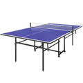 Table de tennis de table ping-pong pliable compacte 4 roulettes pour intérieur 274L x 152,5l x 75,5H cm-0