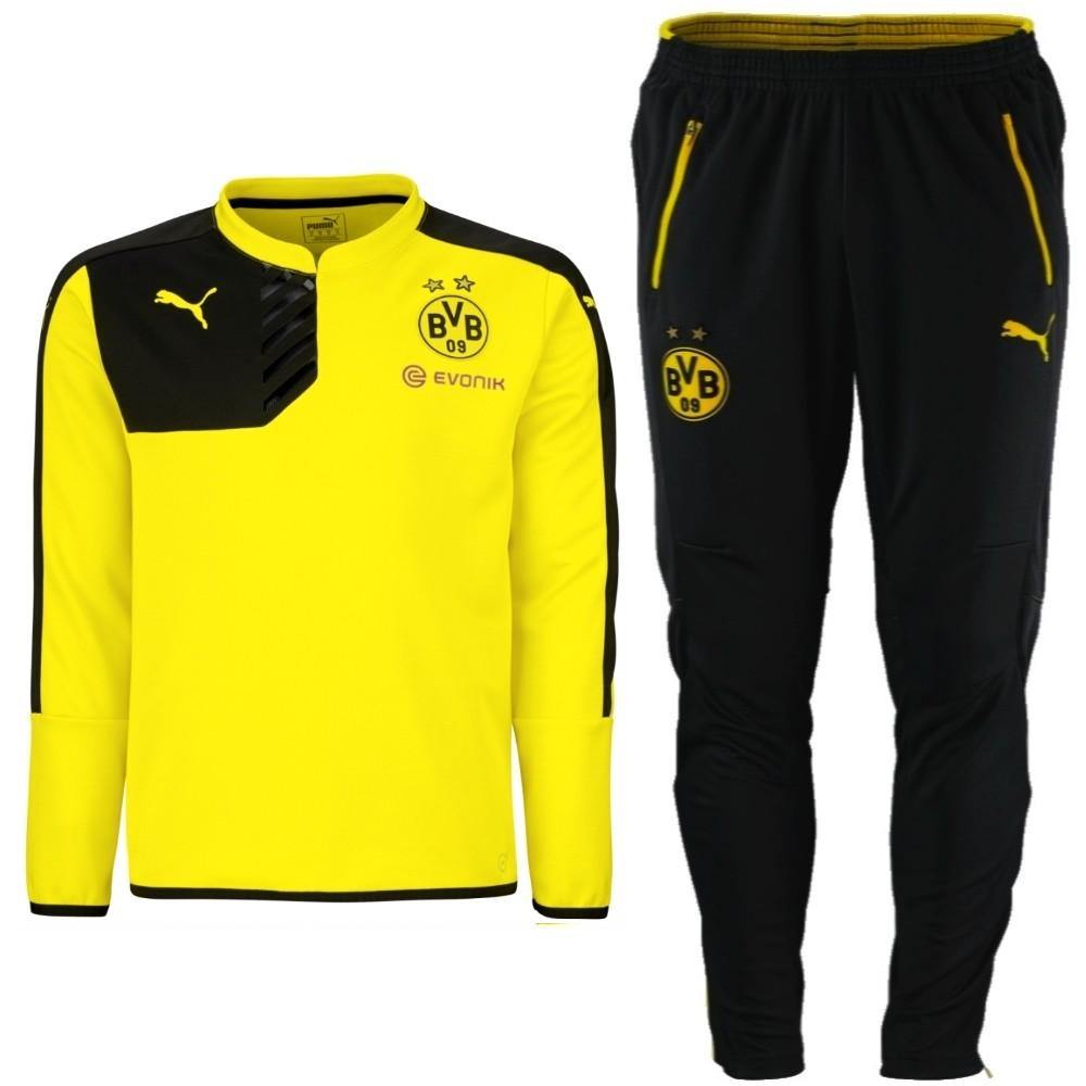 Borussia Dortmund Training Sweat tracksuit 2015/16 yellow - Puma-0