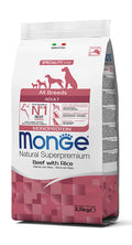 MONGE SPECIALITY LINE ADULT ALL BREEDS MANZO & RISO 2,5 KG.