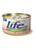 LIFE CAT NATURAL SALMONE CON POLLO 85 GR.