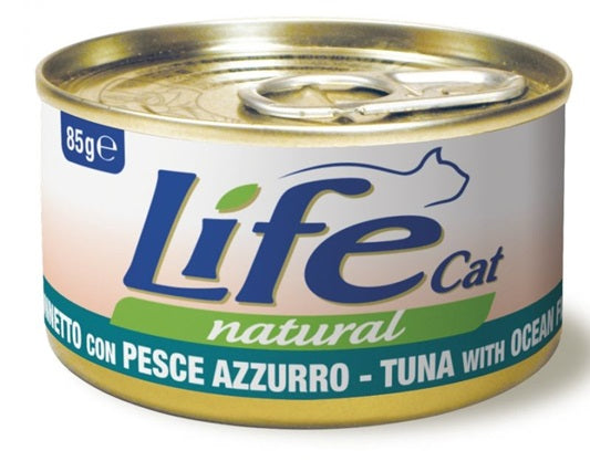 LIFE CAT NATURAL TONNO CON PESCE AZZURRO 85 GR.