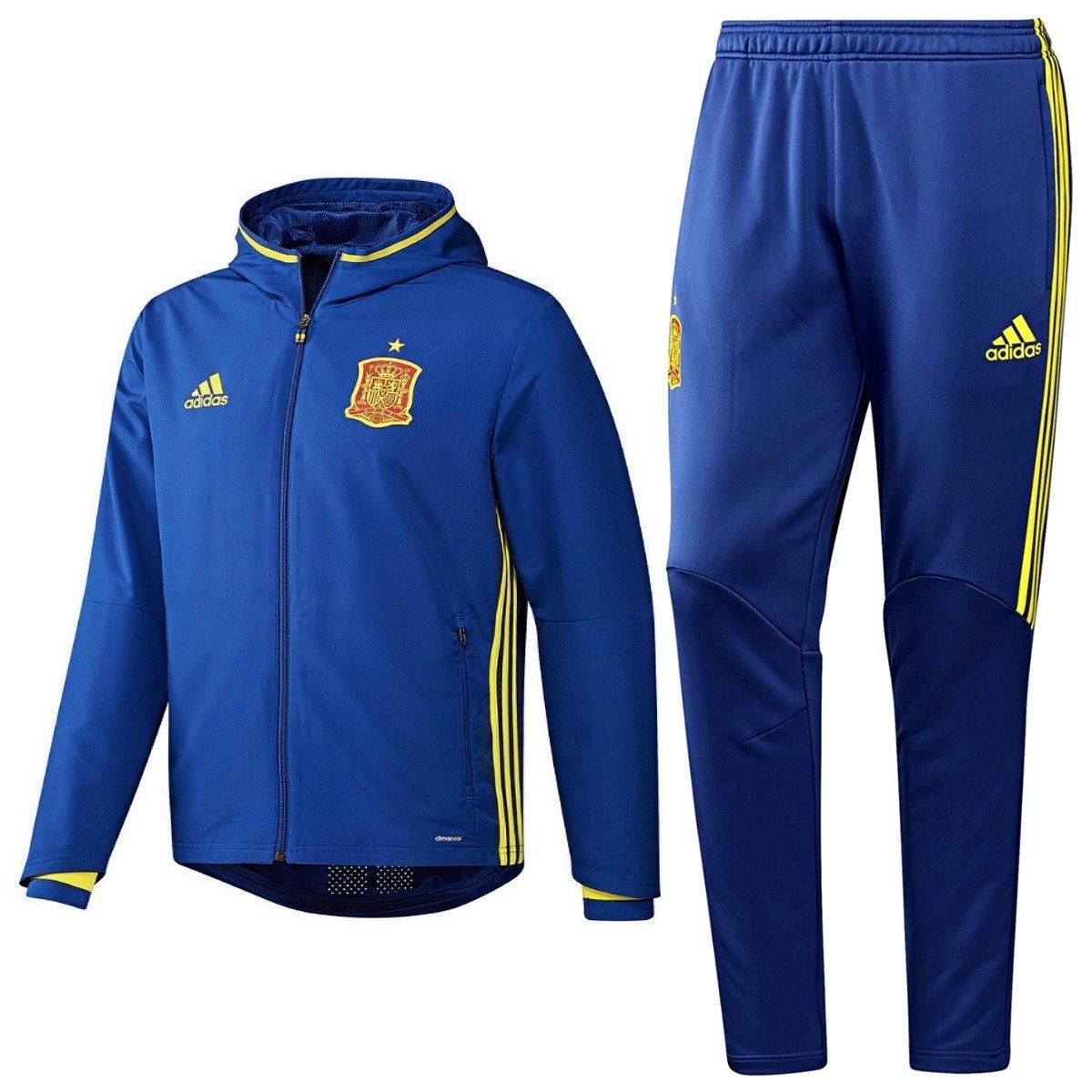 Spain Presentation Soccer Tracksuit Euro 2016 Blue - Adidas-0