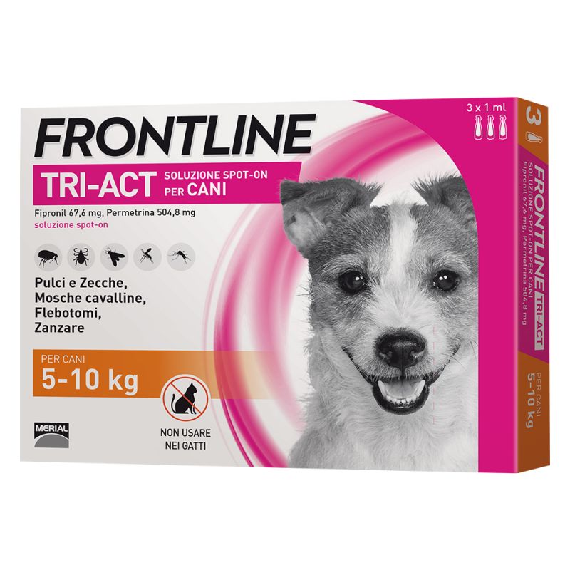 FRONTLINE TRI-ACT CANI 5-10 KG. 6 PIPETTE DA 1 ML.