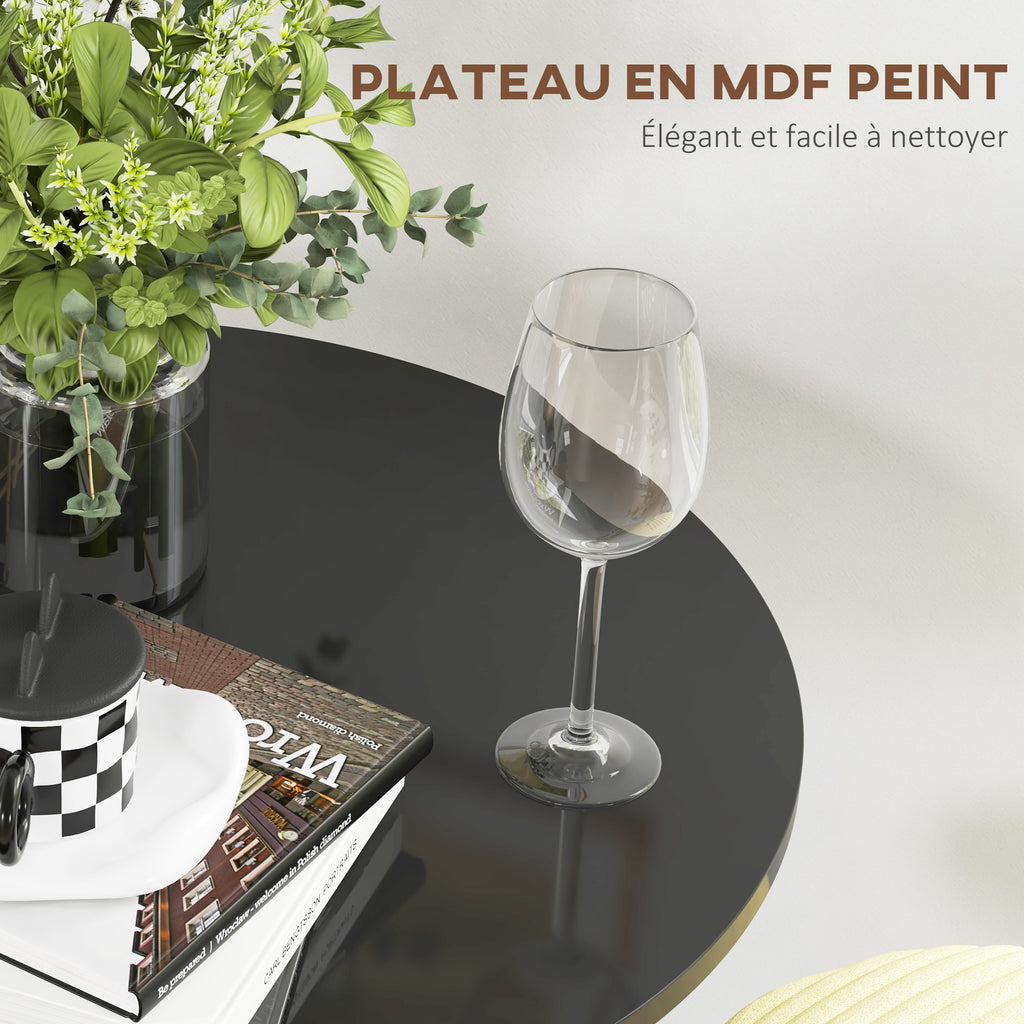Table de bar ronde table de bistro mange-debout table de cuisine style contemporain plateau peint et cadre en acier-4