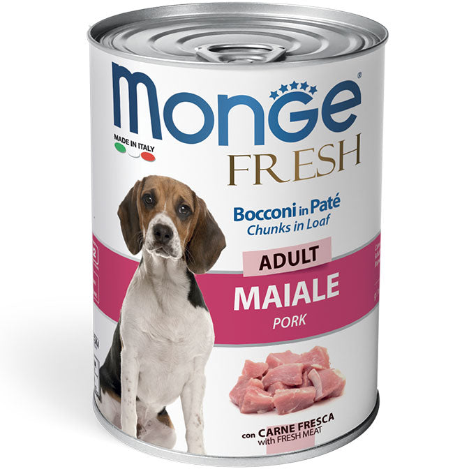 MONGE FRESH BOCCONI IN PATE' ADULT MAIALE 400 GR.