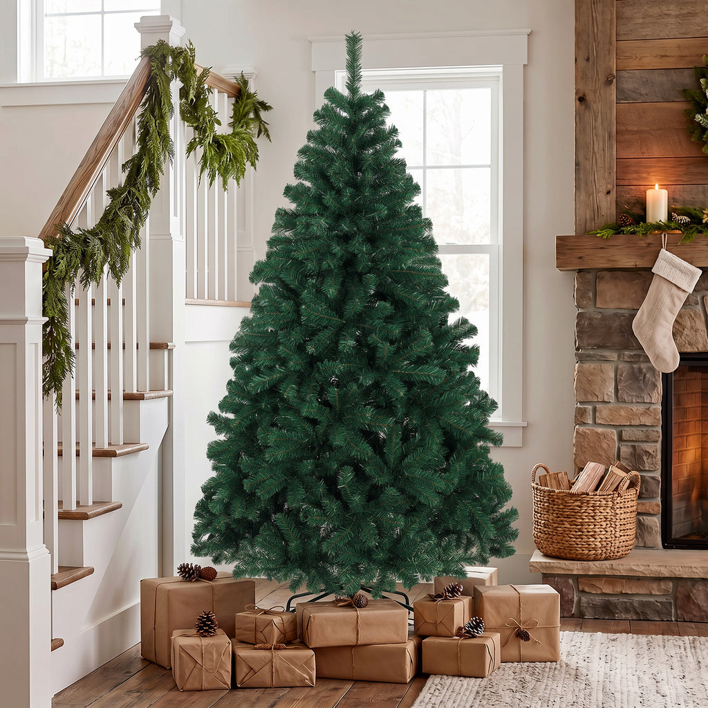 Albero di Natale artificiale 180 cm con 700 punte e base pieghevole