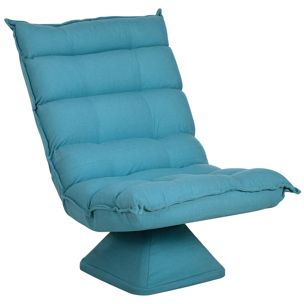Fauteuil de sol paresseux fauteuil relax fauteuil salon design capitonné inclinaison dossier réglable pivotant 360°-0