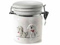 BARATTOLO CERAMICA CON CANI & CHIUSURA ERMETICA