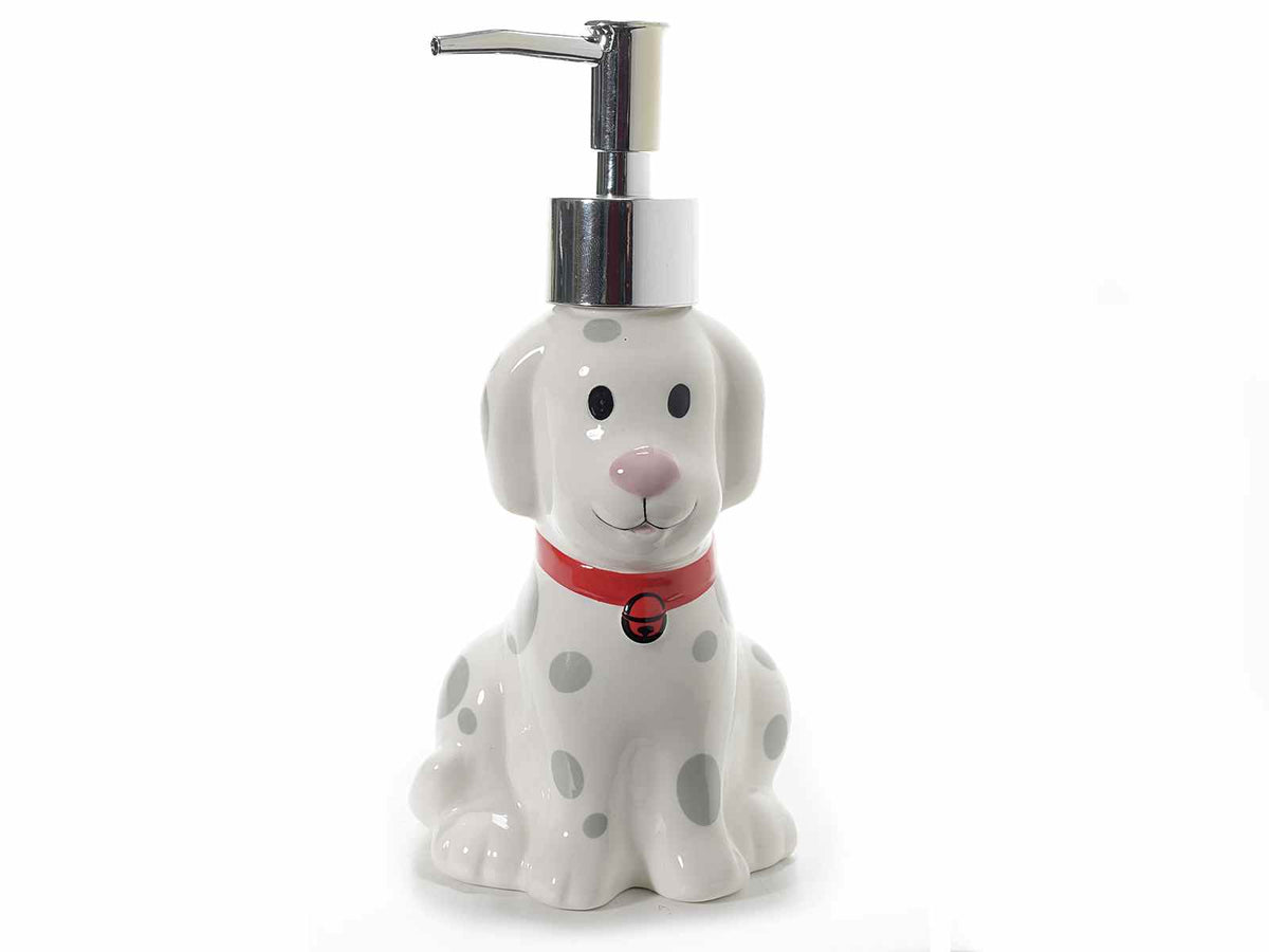 DISPENSER SAPONE IN CERAMICA A FORMA DI CAGNOLINO 210 ML.