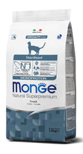 MONGE SUPERPREMIUM CAT STERILIZED TROTA 1,5 KG.