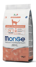 MONGE SUPERPREMIUM CAT ADULT SALMONE 1,5 KG.
