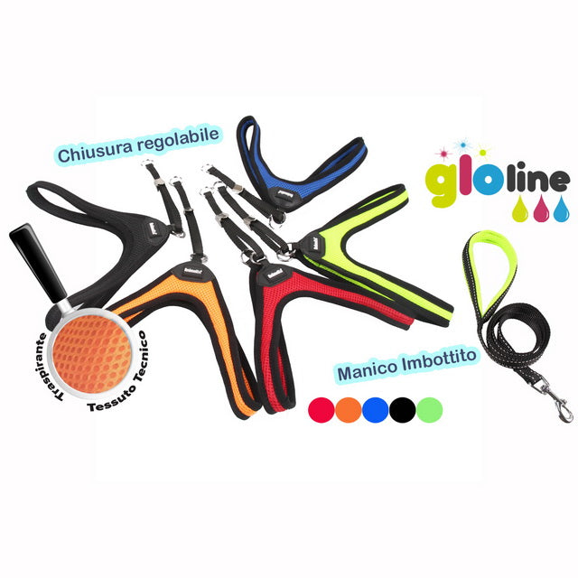 ALSO PARURE PETTORINA TECNINCA REGOLABILE + GUINZAGLIO TG. L (1 x 25 CM.)