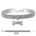 ALSO COLLARE GIOIELLO STRASS OSSO ARGENTO TG. S (20-25 CM.)