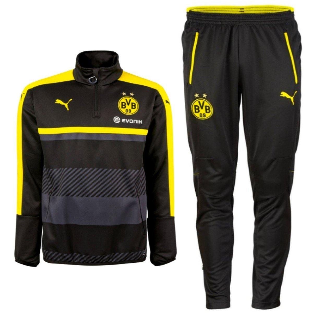 Borussia Dortmund Technical Training Soccer Tracksuit 2016/17 Black - Puma-0