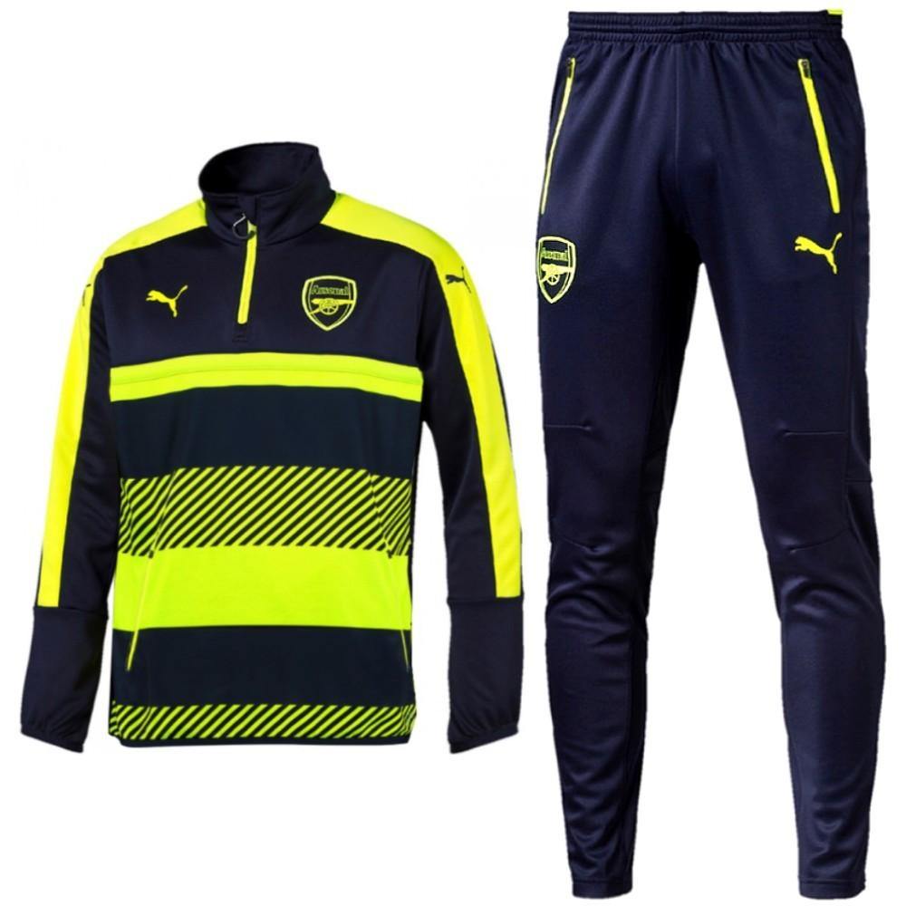 Arsenal Ucl Technical Training Soccer Tracksuit 2016/17 Navy/Fluo - Puma-0