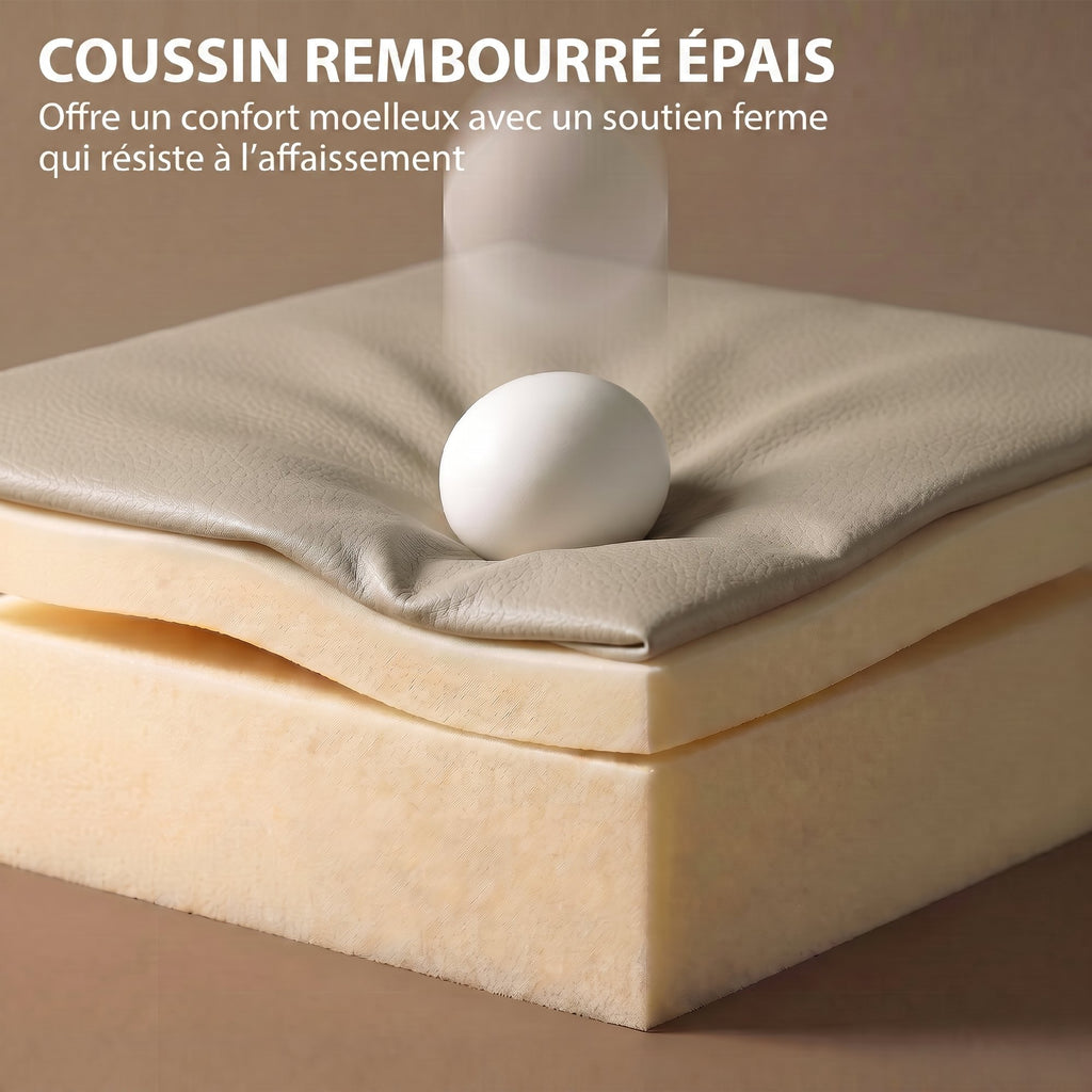 Fauteuil Releveur Électrique Massage Vibration et Chaleur, Fauteuil Relax Électrique en PU, Dossier Inclinable, Gris-5