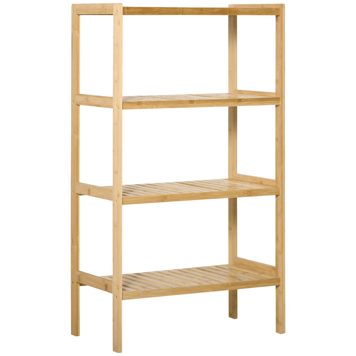 Étagère de rangement, étagère en bambou à 4 niveaux, bibliothèque pour salon, chambre et bureau,62 x 33 x 112 cm, bois naturel-9