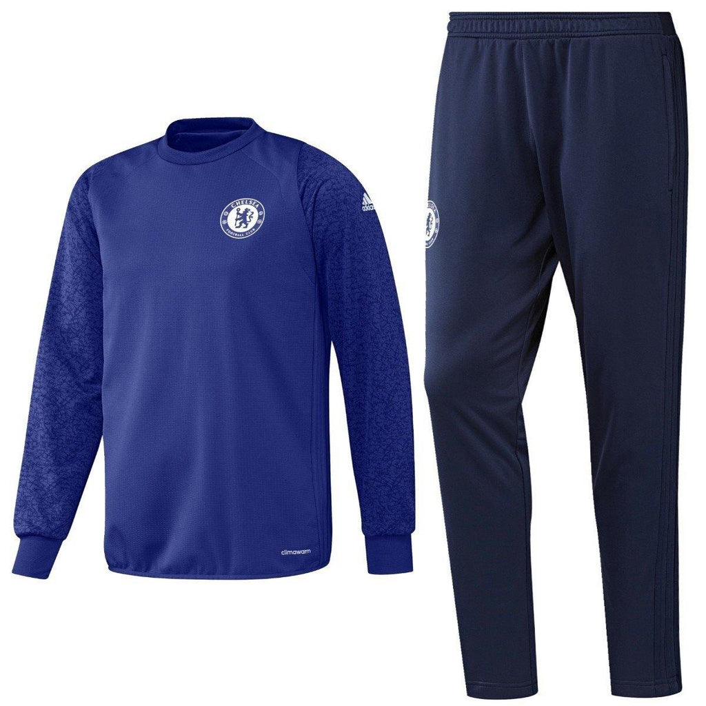 Chelsea Cups Blue Training Sweat Soccer Tracksuit 2016/17 - Adidas-0