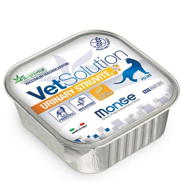 MONGE VETSOLUTION CAT URINARY STRUVITE 100 GR.