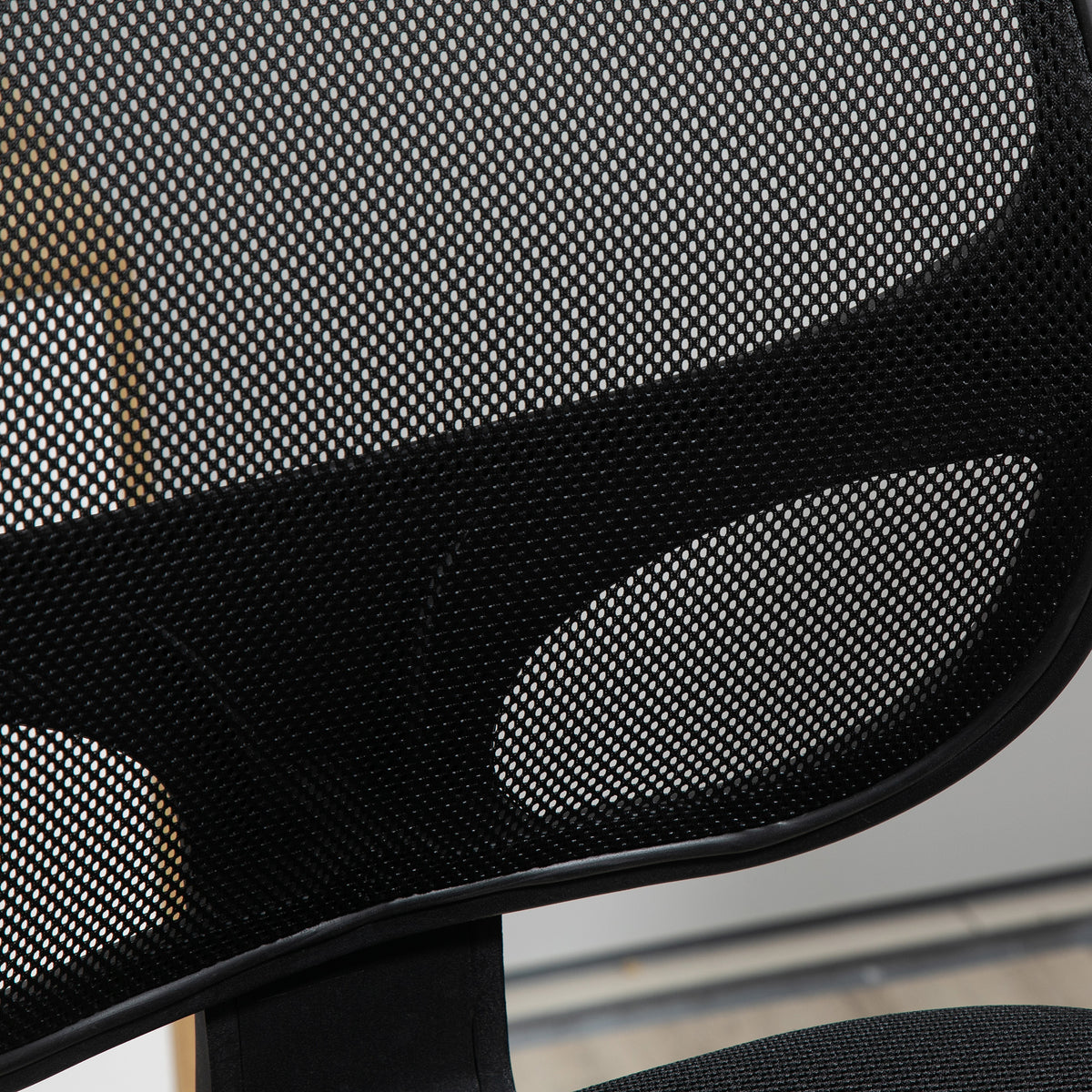 Chaise bureau ergonomique, chaise de dessin, repose-pieds, dossier en maille, hauteur réglable, 64x57x110-132cm, noir-8